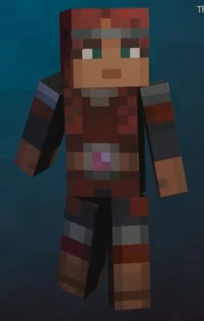 Valorie, one of the four main heroes in Minecraft Dungeons II